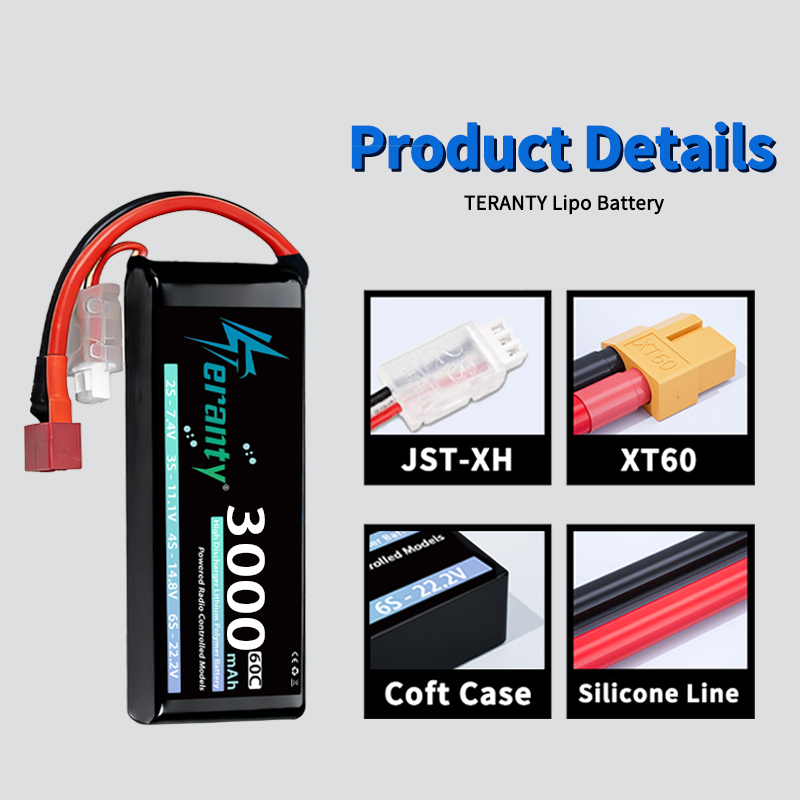 TERANTY 2S 3000mAh Lipo Batter – обзор и цена Drone Battery Connector