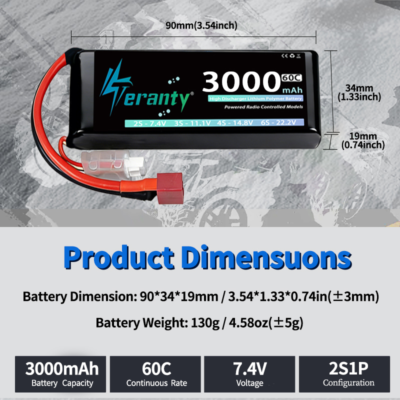TERANTY 2S 3000mAh Lipo Batter – обзор и цена Drone Battery Connector