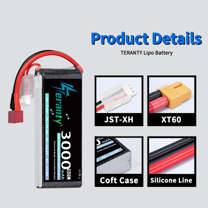 TERANTY 2S 3000mAh Lipo Batter – обзор и цена Drone Battery Connector