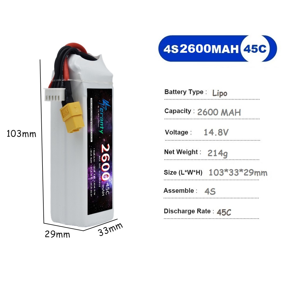 4S LiPo Battery 14.8V 1500mah  – обзор и цена Drone Battery 4S