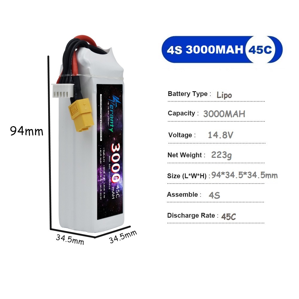 4S LiPo Battery 14.8V 1500mah  – обзор и цена Drone Battery 4S