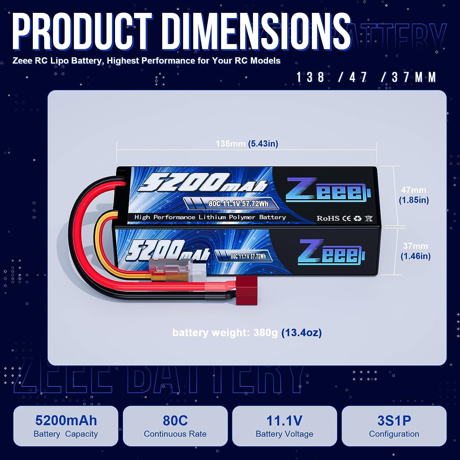 1/2pcs Zeee 3S 5200mAh Lipo Ba – обзор и цена Drone Battery 3S