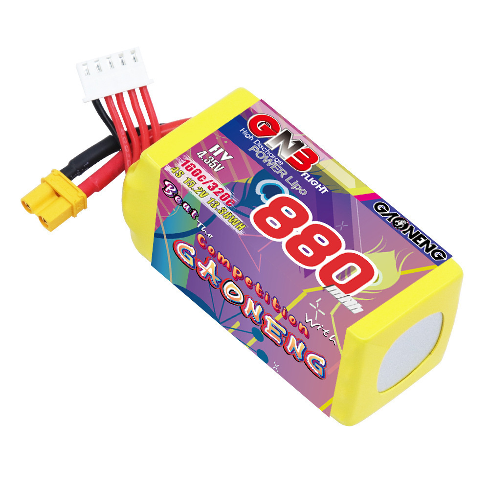 GNB 4S 880mAh 15.2V 160C/320C  – обзор и цена Drone Battery Connector