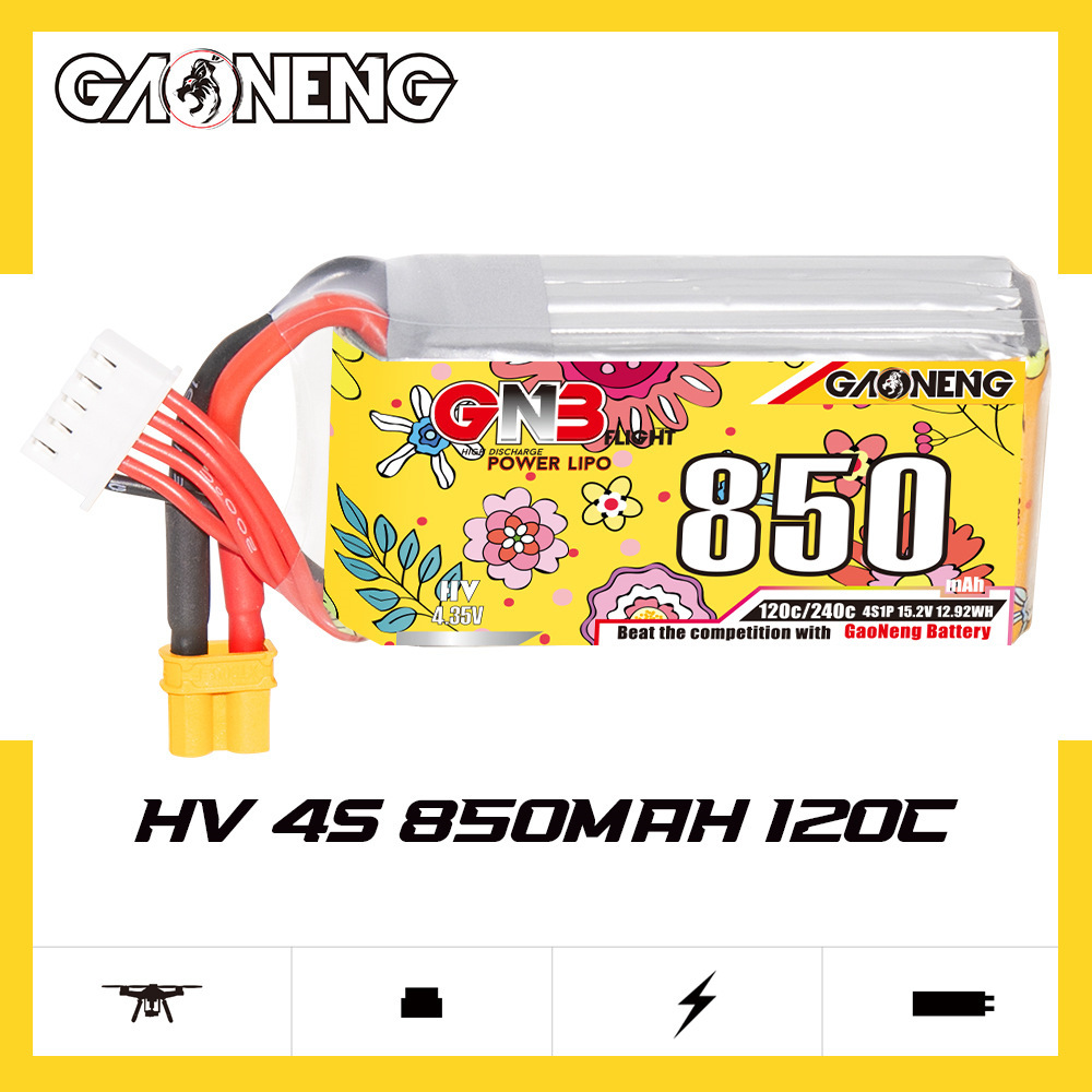 Upgraded GNB 4S 15.2V 850mAh L – обзор и цена Drone Battery 4S
