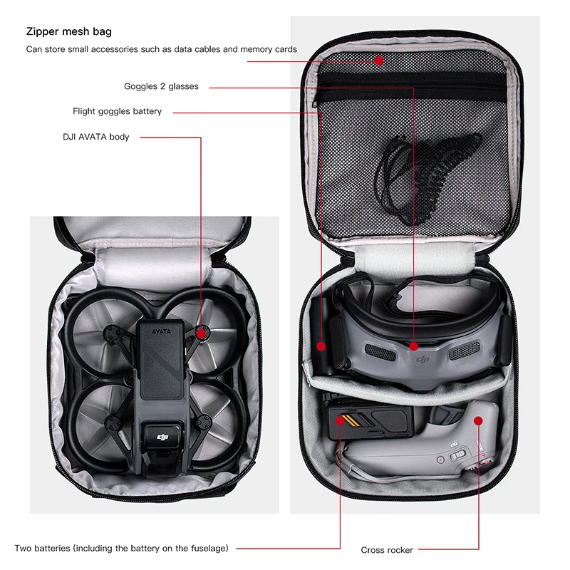 Portable Case Dual Layer Stora – обзор и цена Drone Battery Bag