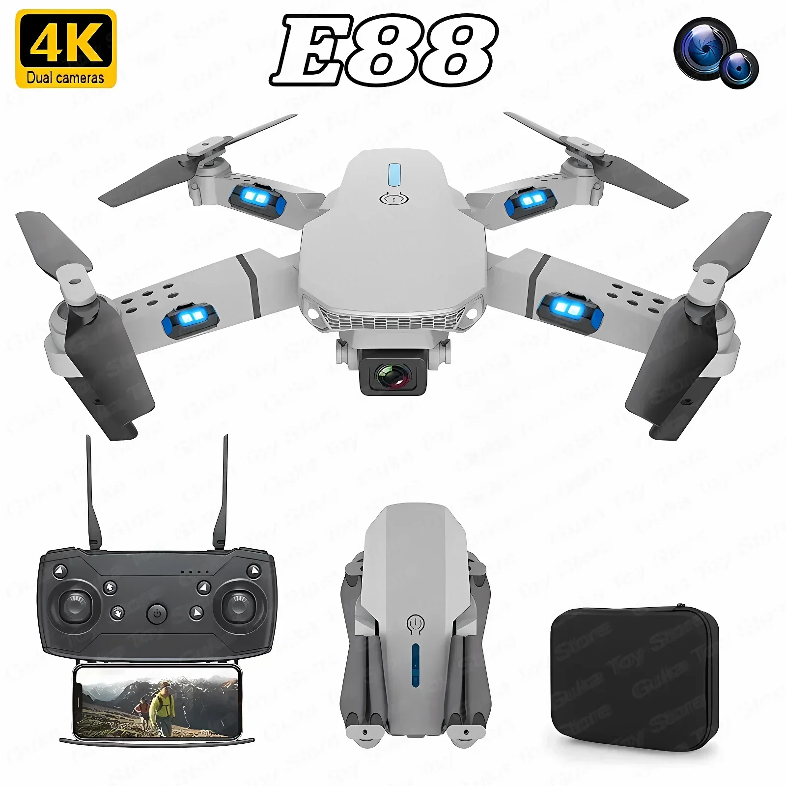 E88 Pro WIFI FPV Drone Wide An – обзор и цена Drone Battery Case