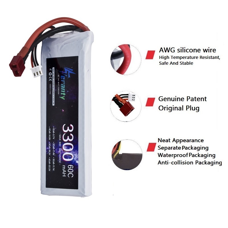 2S 7.4V LiPo Battery 3300mAh 6 – обзор и цена Drone Battery Connector