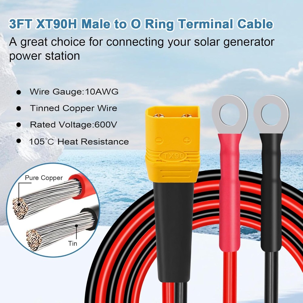 XT90 to O Ring Terminal Cable  – обзор и цена Drone Battery Connector