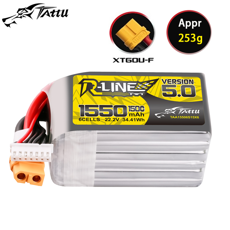 TATTU-R-LINE 5.0 22.2V 1550mAh – обзор и цена Drone Battery Plate