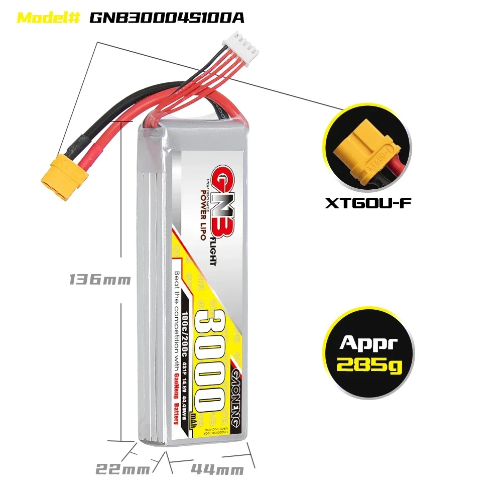GAONENG GNB 3000mAh 4S 100C 20 – обзор и цена Drone Battery 4S
