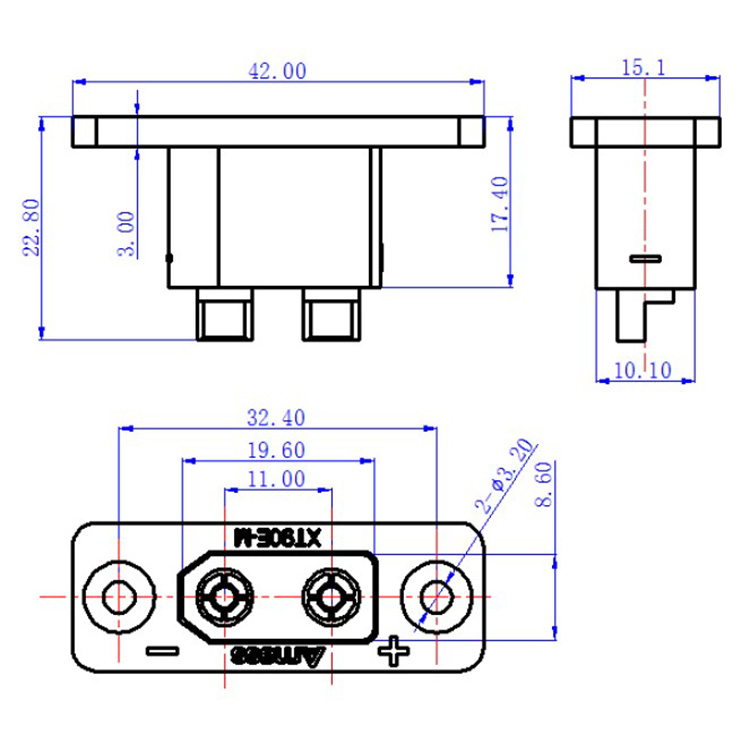 30PCSAmass Black XT90E-M Panel – обзор и цена Drone Battery Connector