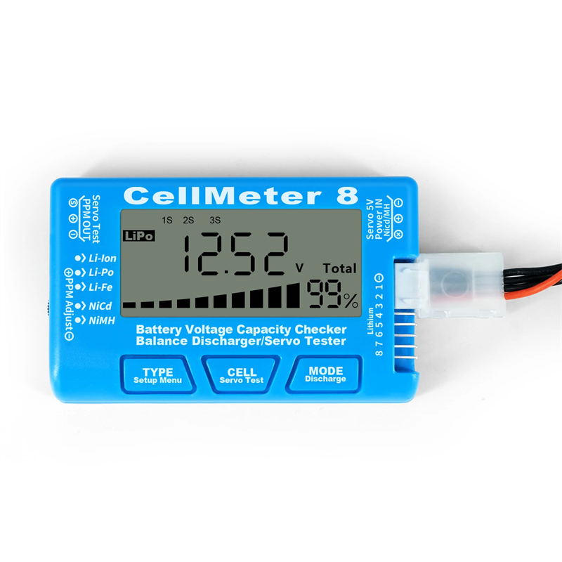 CellMeter 8 Digital Battery Ca – обзор и цена Drone Battery Voltage Checker