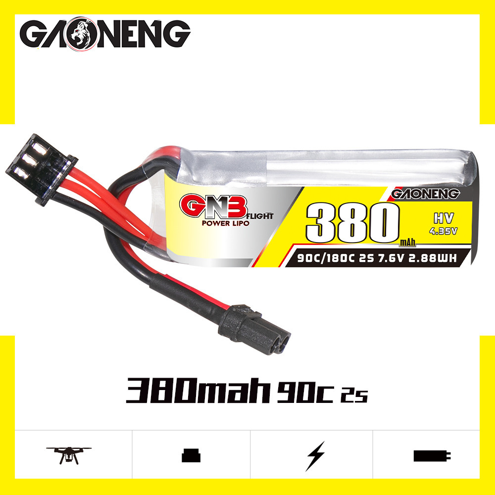 GNB 2S 7.6V 380mAh 90C/180C Li – обзор и цена Drone Battery Lipo