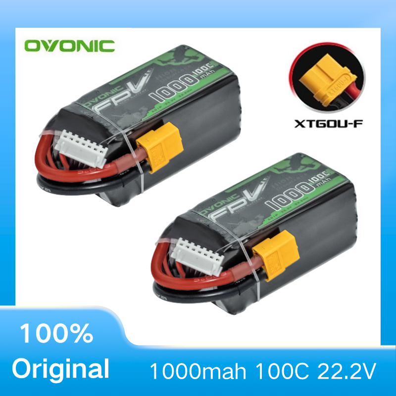 2Pcs OVONIC 1000mAh 100C 22.2V – обзор и цена Drone Battery 6S
