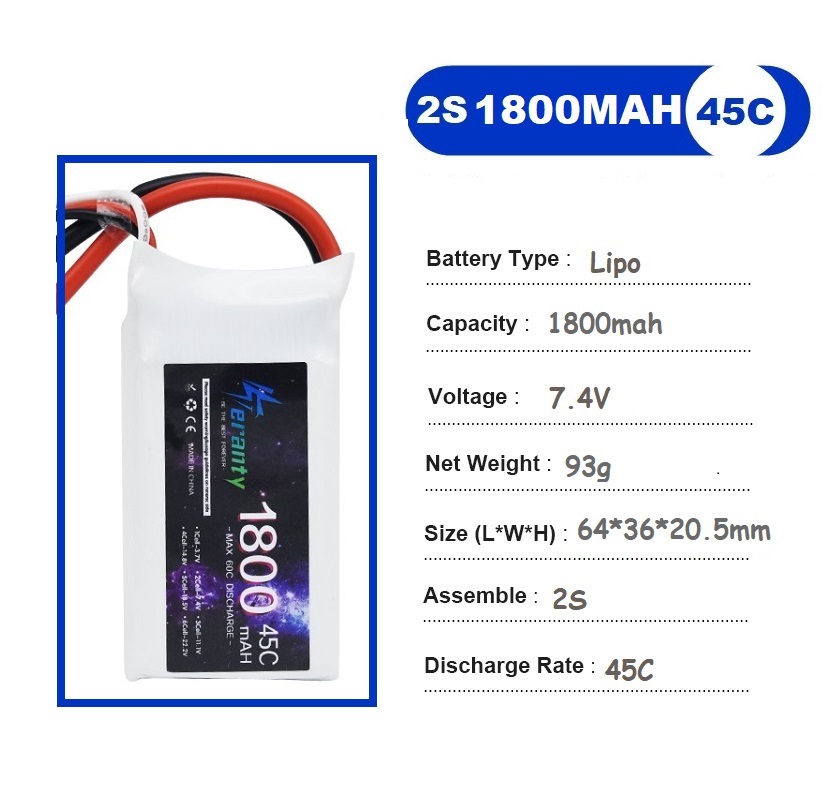 2PCS 7.4V Lipo 2S Battery 1500 – обзор и цена Drone Battery Lipo