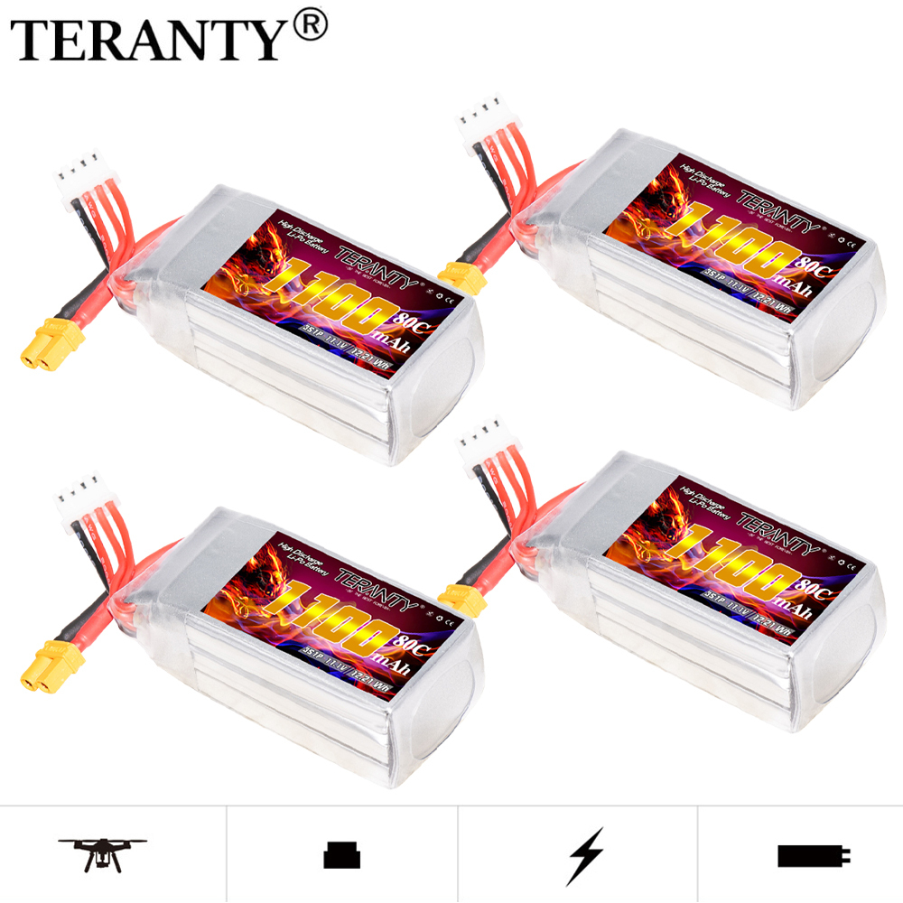 TERANTY 3S 11.1V 1100mAh 80C/1 – обзор и цена Drone Battery 3S