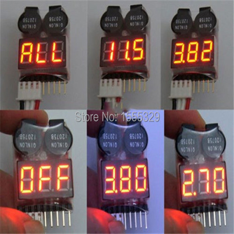 2Pcs 1S-8S LiPo Battery Voltag – обзор и цена Drone Battery Voltage Checker