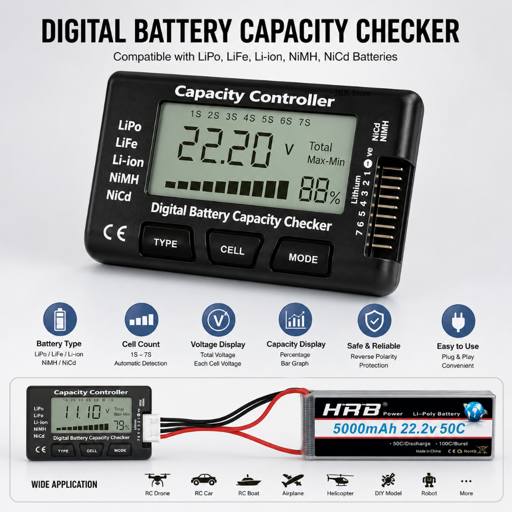 Handheld Battery Capacity Chec – обзор и цена Drone Battery Voltage Checker