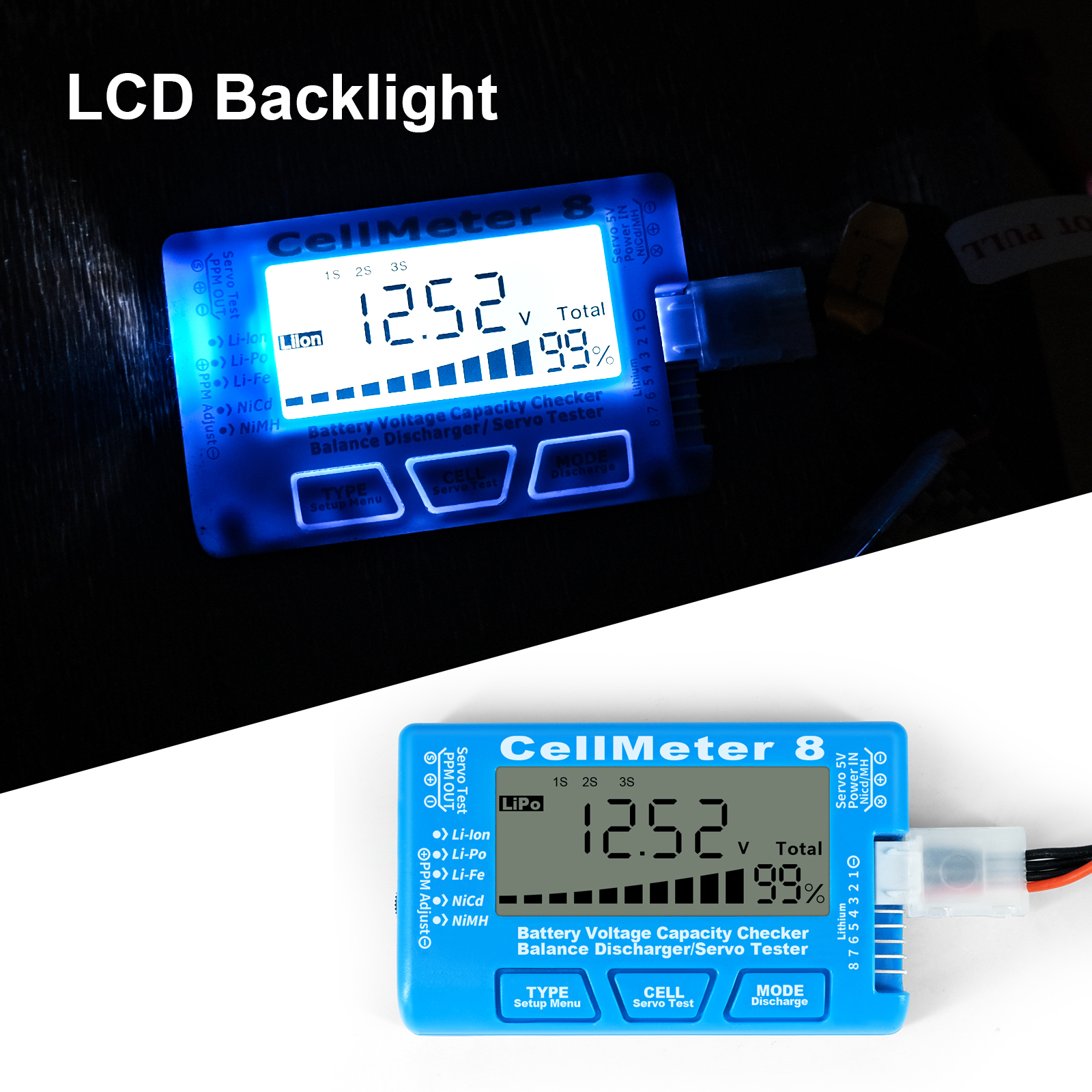 8 in 1 CellMeter 8 Battery Cap – обзор и цена Drone Battery Voltage Checker