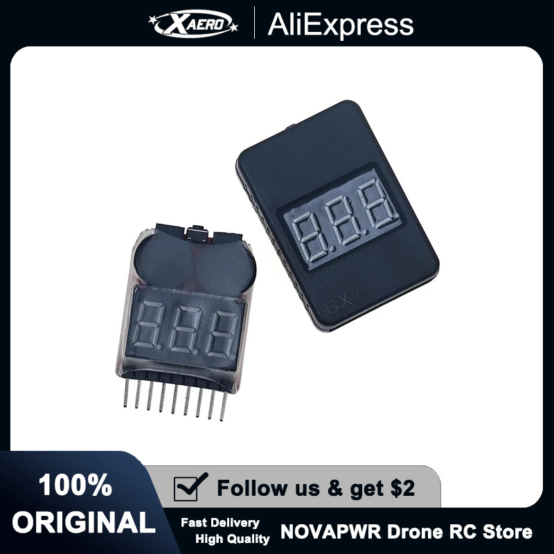 1-8S Battery Voltage Tester Al – обзор и цена Drone Battery Alarm