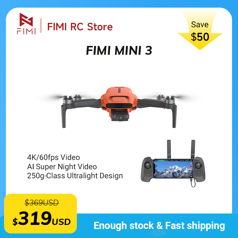 FIMI MINI 3 Camere drone 4K 60 – обзор и цена Drone Battery Smart