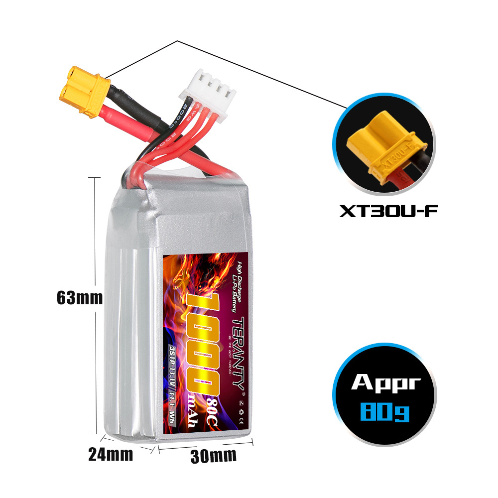 TERANTY 3S 11.1V 80C/160C 1000 – обзор и цена Drone Battery 3S