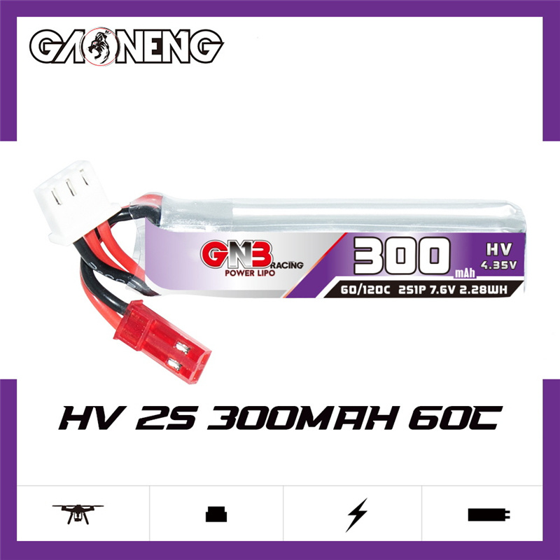 GAONENG GNB 2S 7.6V 300mAh 60C – обзор и цена Drone Battery Connector
