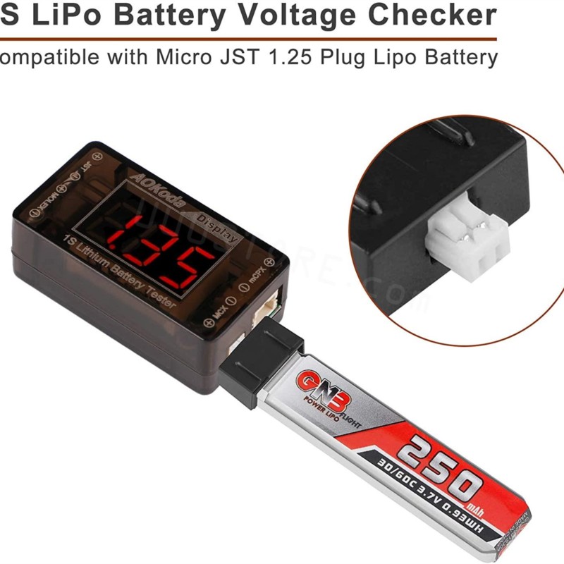 AOKoda AOK-041 1S LiPo Battery – обзор и цена Drone Battery Voltage Checker